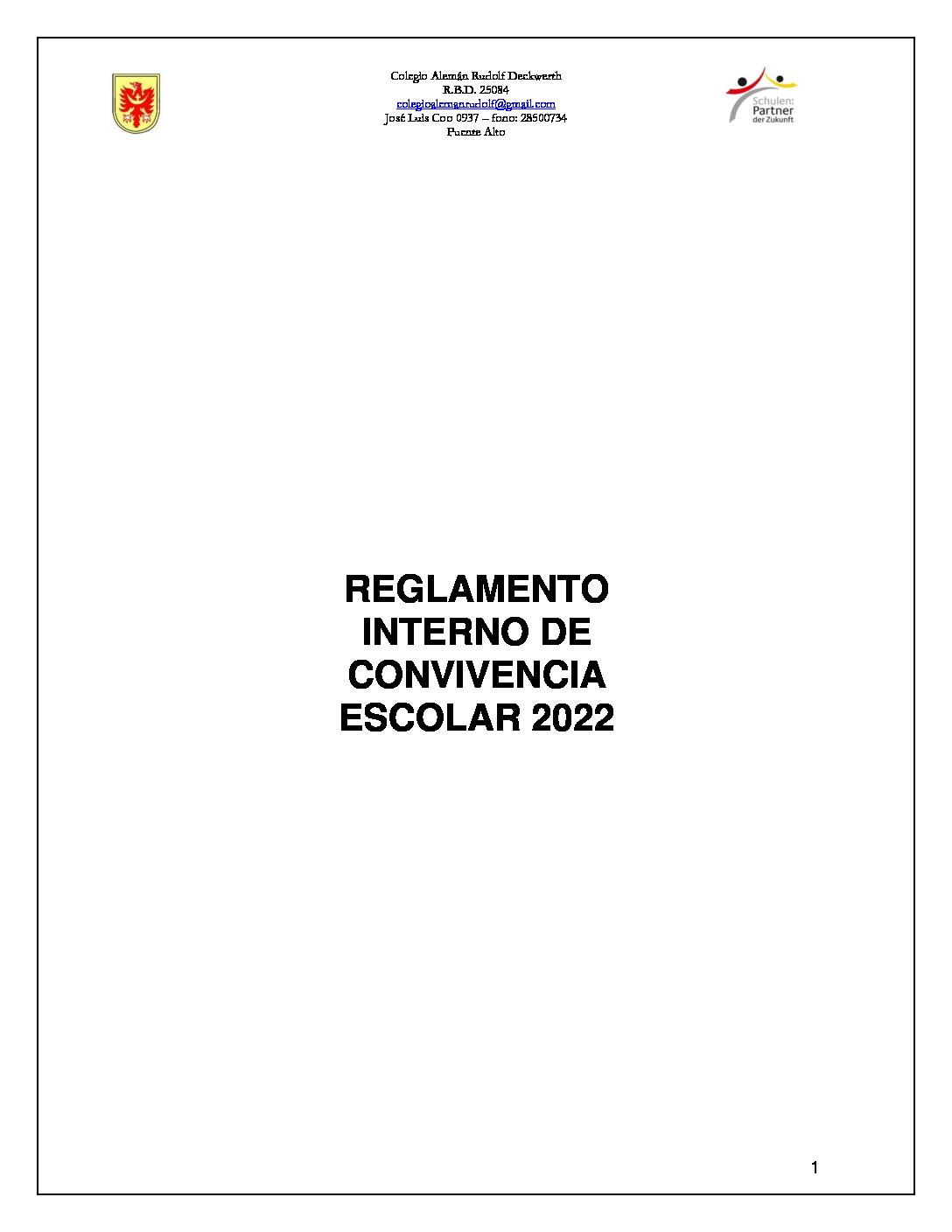 Reglamento Interno De Convivencia Escolar 2022 1 Colegio Rudolf Deckwerth 8458